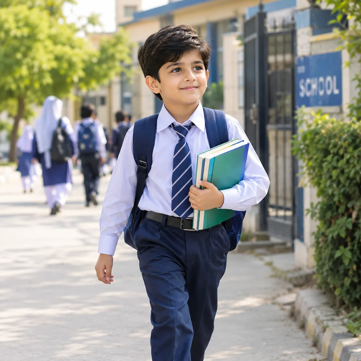 A student recognized at a school prize distribution event
